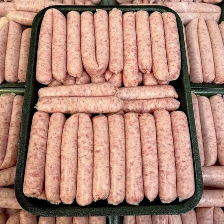 Handmade Thin Pork Sausages, 1.8kg